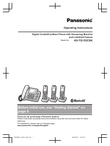 Bruksanvisning Panasonic KX-TG153CSK Trådlös telefon