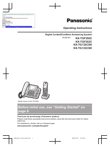 Bruksanvisning Panasonic KX-TG133CSK Trådlös telefon