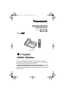 Manual Panasonic BB-GT1500 Wireless Phone