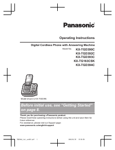 Bruksanvisning Panasonic KX-TG163CSK Trådlös telefon