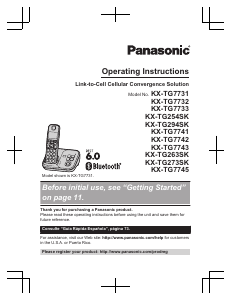 Bruksanvisning Panasonic KX-TG254SK Trådlös telefon