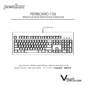 Handleiding Perixx PERIBOARD-106 Toetsenbord