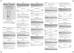 Руководство Proficook PC-PSM 1160 Перец и соляная мельница