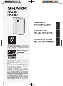 Mode d’emploi Sharp FP-A40CW Purificateur d'air