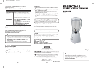 Handleiding Currys Essentials C12BW11 Blender