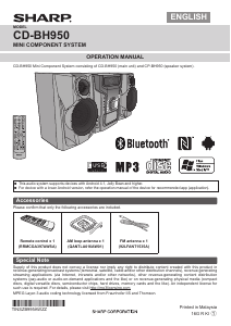Handleiding Sharp CD-BH950 Stereoset