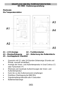 Bedienungsanleitung Technoline WS 9900 Wetterstation