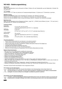Manual de uso Technoline WS 9450 Estación meteorológica