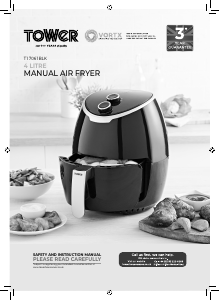Bruksanvisning Tower T17061BLK Fritös