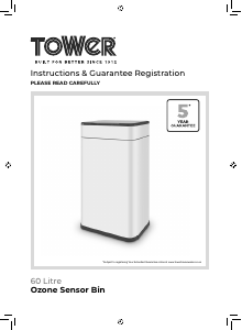 Handleiding Tower T938023WHT Prullenbak