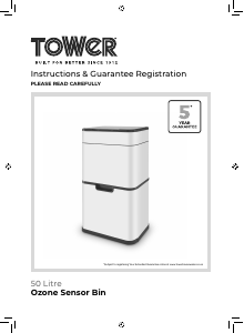 Handleiding Tower T938021WHT Prullenbak