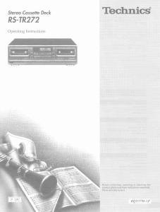 Handleiding Technics RS-TR272 Cassetterecorder