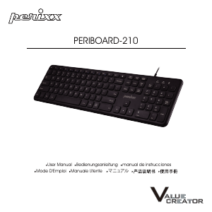 説明書 Perixx PERIBOARD-210 キーボード