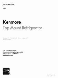 Manual Kenmore 896.6135 Fridge-Freezer
