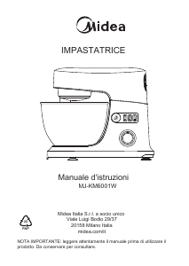 Bruksanvisning Midea MJ-KM6001W Köksmaskin