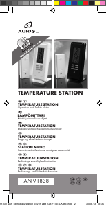 Mode d’emploi Auriol IAN 91838 Station météo