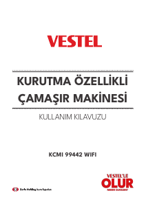Kullanım kılavuzu Vestel KCMI 99442 WIFI Çamaşır kurutma makinesi
