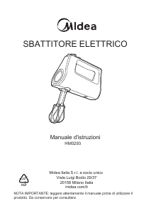 Manual Midea HM0293 Hand Mixer