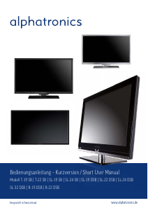 Bedienungsanleitung Alphatronics SL-19 DSB LED fernseher