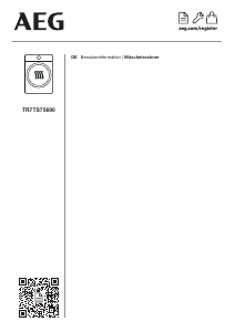 Bedienungsanleitung AEG TR7TS75690 Trockner