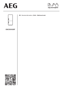 Bedienungsanleitung AEG OSC5S183EF Kühl-gefrierkombination