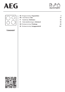 Käyttöohje AEG TO64IA00IT Keittotaso