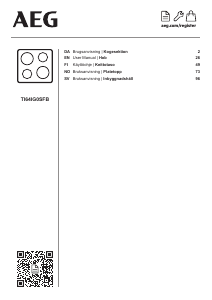 Brugsanvisning AEG TI64IG0SFB Kogesektion