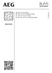 Mode d’emploi AEG NII63Q10AB Table de cuisson