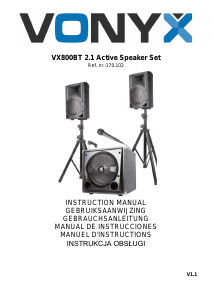 Instrukcja Vonyx 170.102 VX800BT 2.1 Głośnik