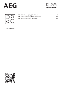 Mode d’emploi AEG TO64IB0FFB Table de cuisson