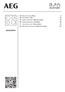Mode d’emploi AEG NIO63Q00FB Table de cuisson