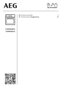 Bruksanvisning AEG TU5PB40NCK Ugn