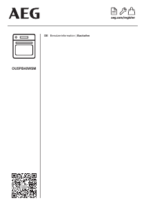 Bedienungsanleitung AEG OU5PB40WSM Backofen
