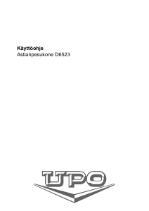 Käyttöohje UPO D6523T Astianpesukone