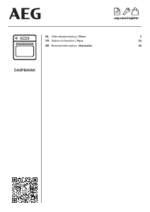 Bedienungsanleitung AEG OA5PB40AK Backofen