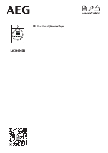 Bruksanvisning AEG LWX60746B Kombinerad tvätt-tork