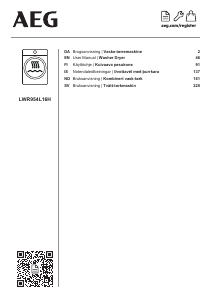 Bruksanvisning AEG LWR954L16H Kombinerad tvätt-tork