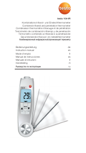 Mode d’emploi Testo 104-IR Thermomètre alimentaire