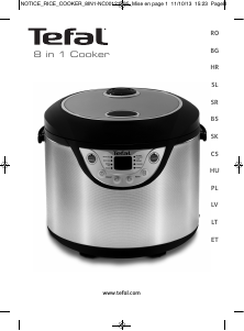 Rokasgrāmata Tefal RK302E15 8in1 Multicooker Rīsu vārāmais katls