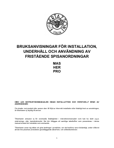 Bruksanvisning Bertazzoni HER95I2ENEC Spis