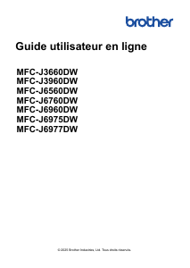 Mode d’emploi Brother MFC-J6977DW Imprimante multifonction