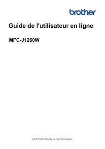 Mode d’emploi Brother MFC-J1260W Imprimante multifonction