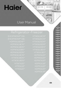 كتيب هاير HTR3620CNPW فريزر ثلاجة