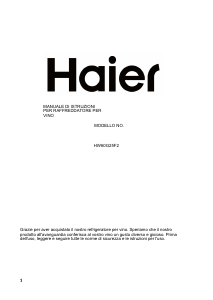 Manual de uso Haier HW60G25F2 Vinoteca