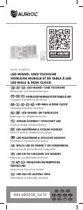 Mode d’emploi Auriol IAN 480208 Horloge