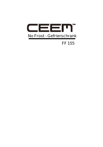 Bedienungsanleitung CEEM FF 155 Gefrierschrank