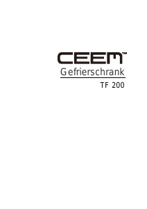 Bedienungsanleitung CEEM TF 200 Gefrierschrank