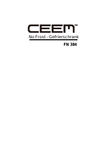 Bedienungsanleitung CEEM FN 384 Gefrierschrank
