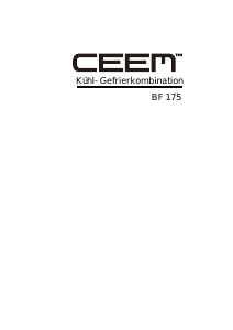 Bedienungsanleitung CEEM BF 175 Kühl-gefrierkombination