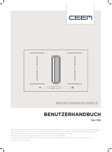 Bedienungsanleitung CEEM FIH 700 Kochfeld